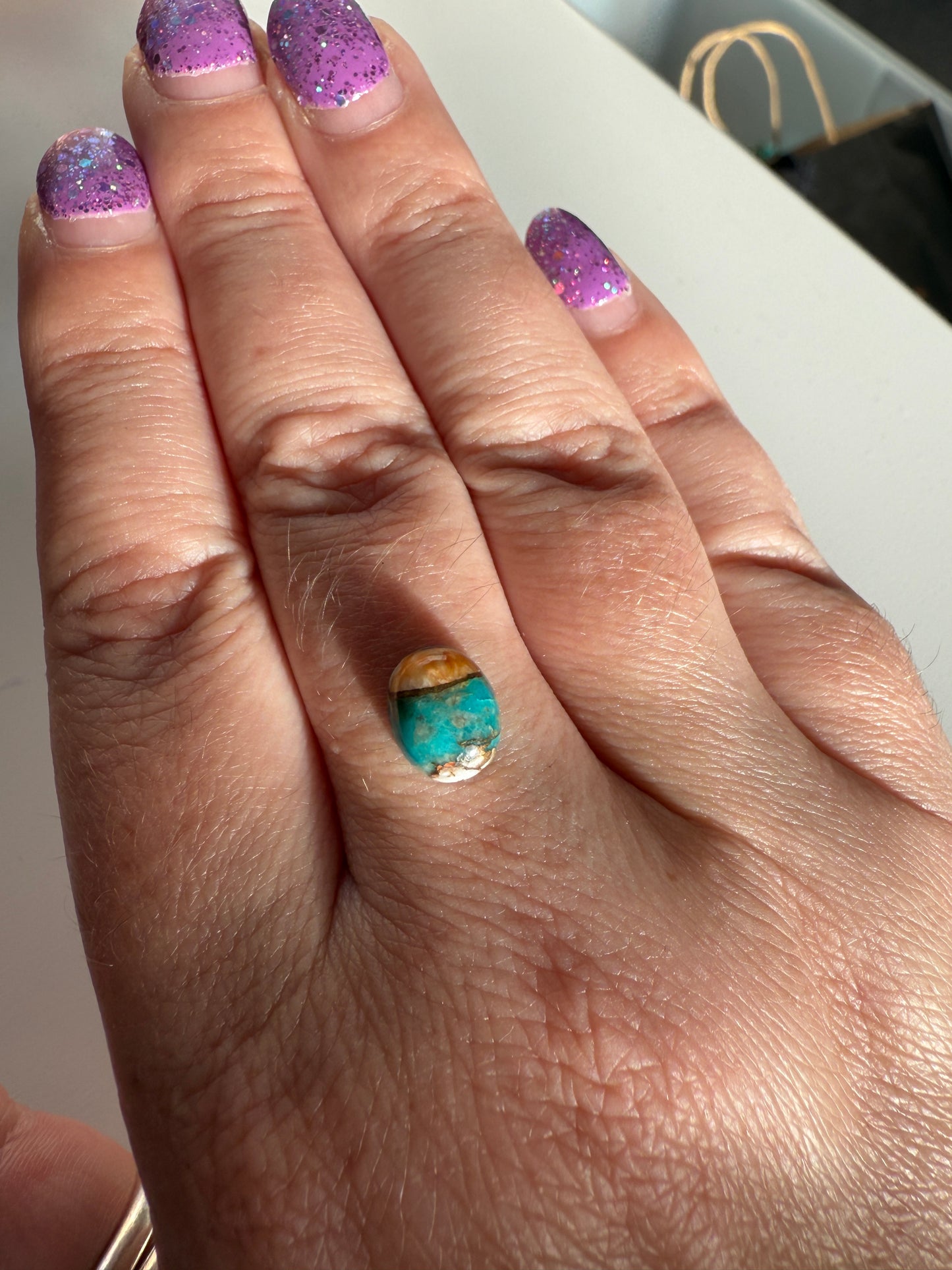 Small Oyster Shell Turquoise