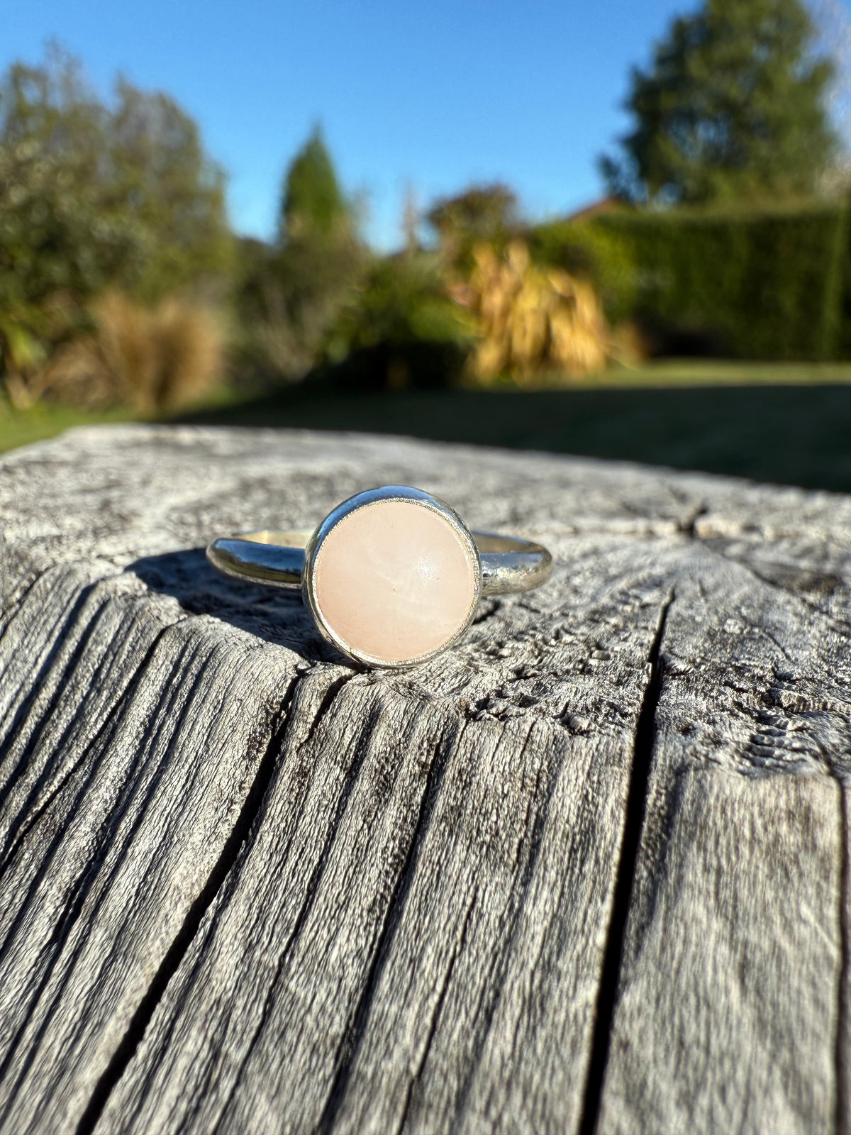 Rose Quartz Ring Size 7.5