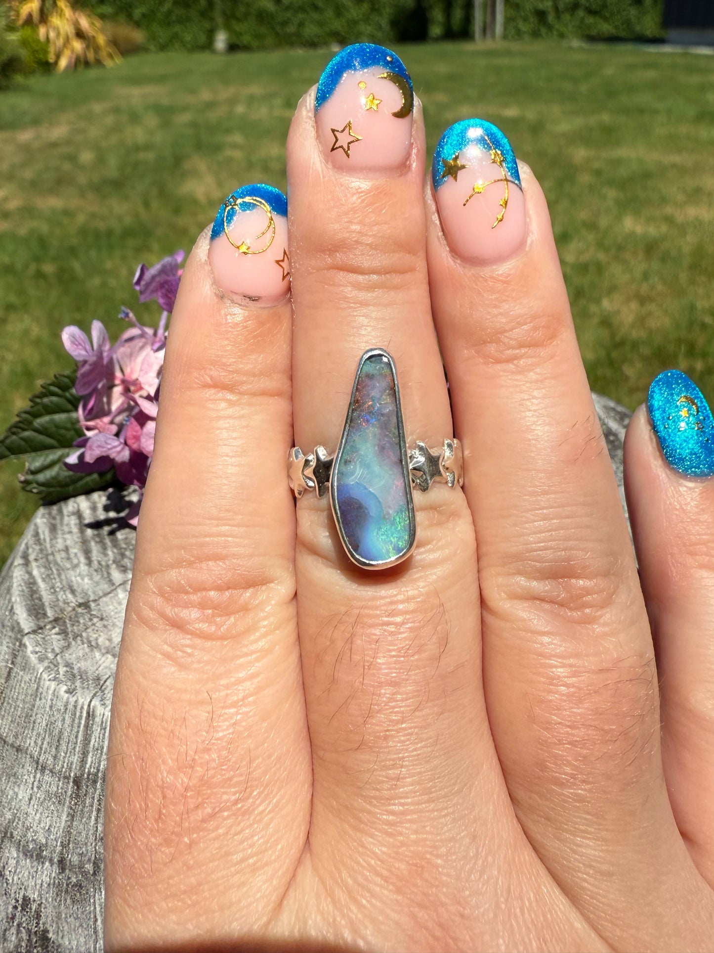 Beautiful Boulder Opal Ring SIZE 7.5 (O)
