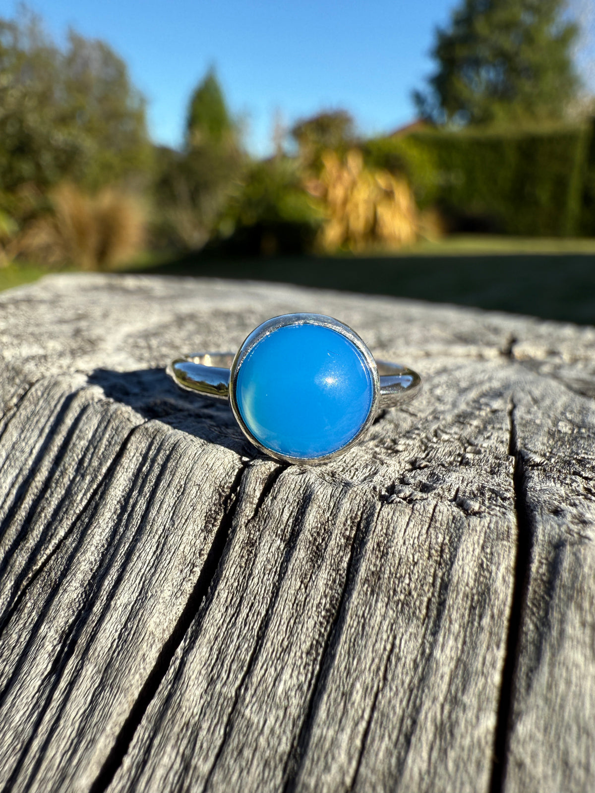 Blue Onyx Ring Size 6