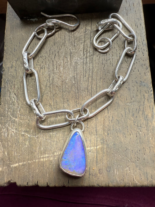 Blurple Pipe Opal Bracelet