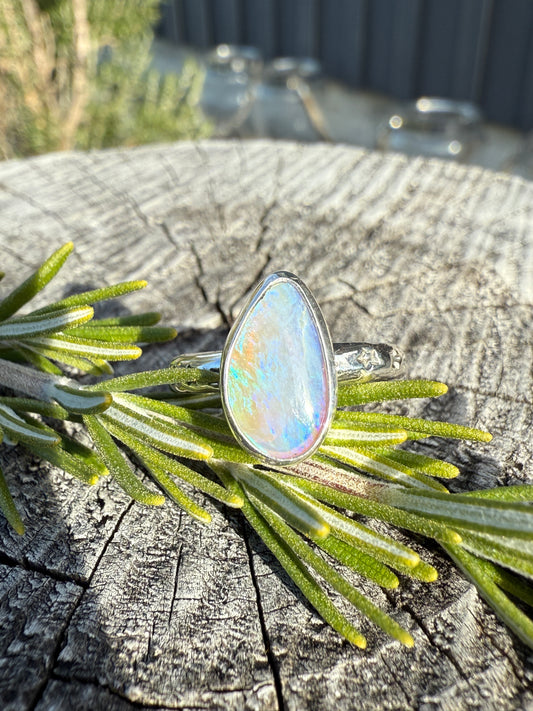 Lightning Ridge Opal Ring