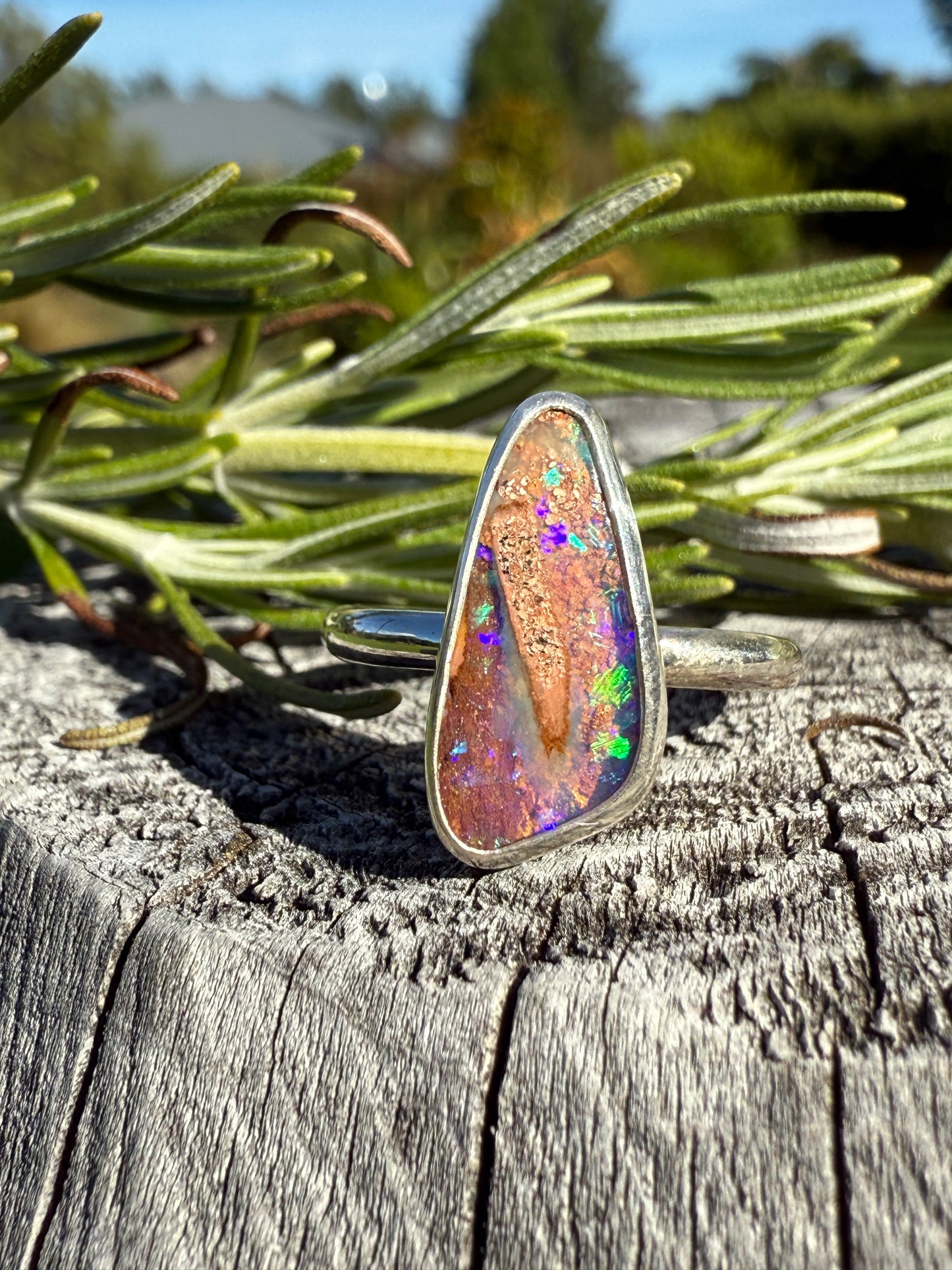 Pipe Opal Ring Size 7