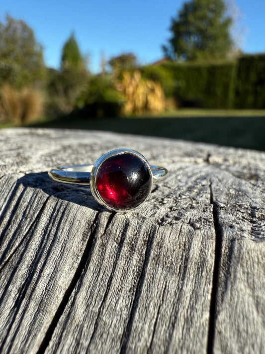 Garnet Ring Size 6.5