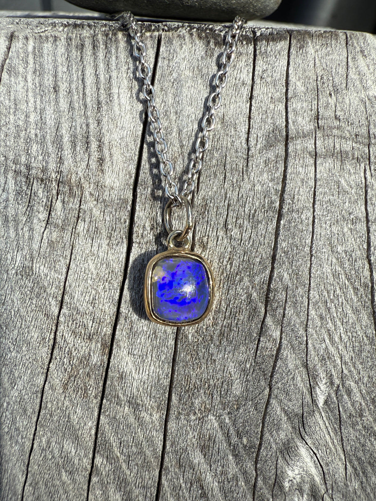 1.95ct Blue Opal in 9ct Gold by JBD NZ