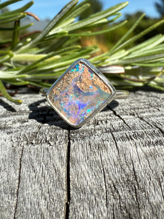Lilac pipe Opal Ring