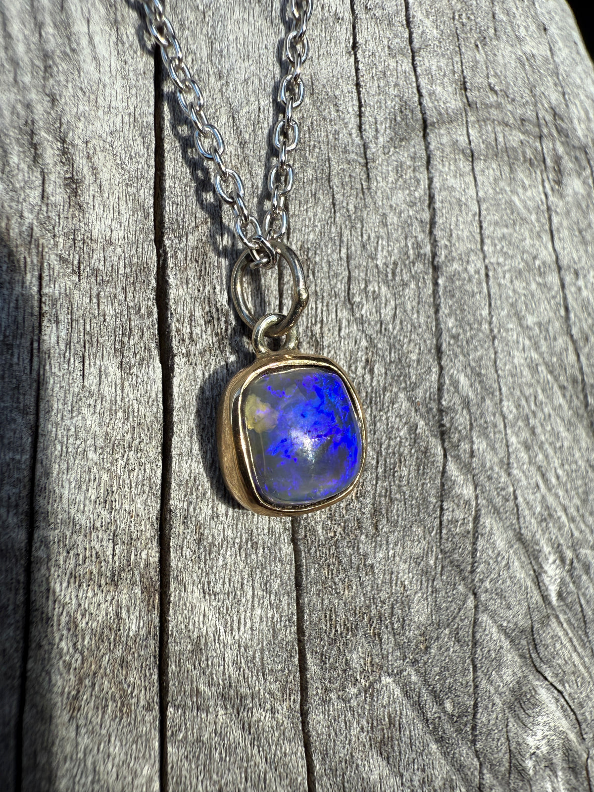 1.95ct Blue Opal in 9ct Gold by JBD NZ