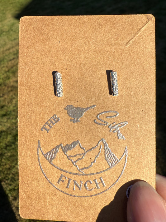 Textured Sterling Silver Studs