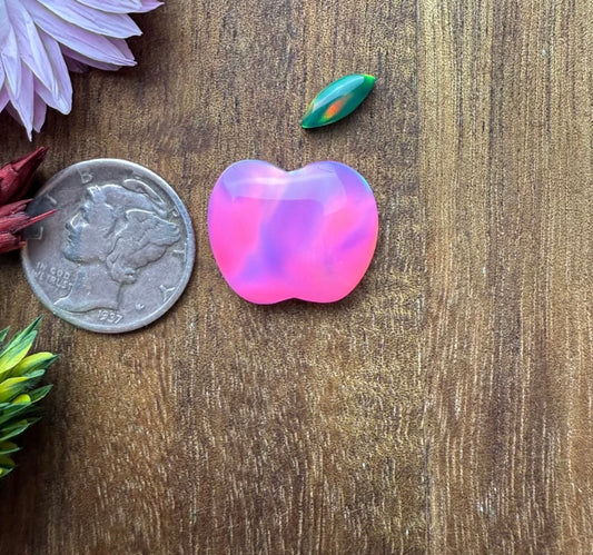 Rose Pink Apple Aurora Opal