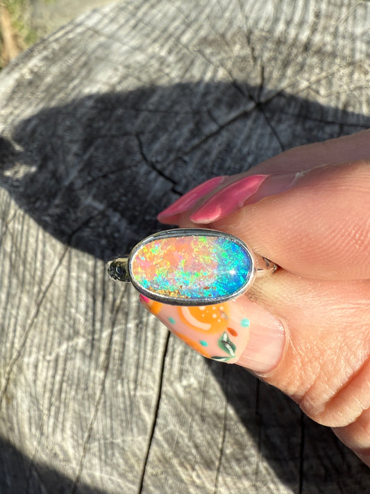 Pipe Opal Ring
